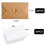 AQSQWQ Lot de 30 Cartes avec enveloppe dépliante, 10.5 * 7.1cm 30 Enveloppe Kraft avec 30 Cartes Vierges pour Noël Thanksgiving 