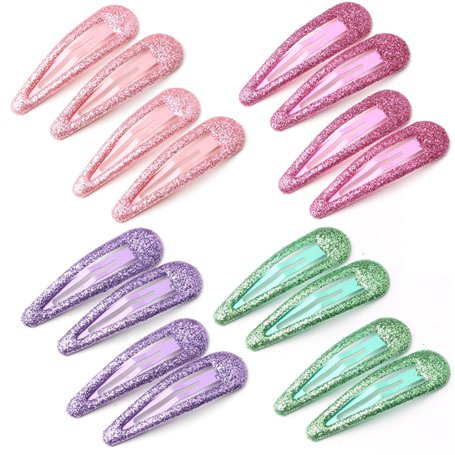 EUZUXU 16 Pcs Briller Clips à Pression pour Cheveux