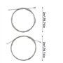 Hyakoz 2 Mètres Câble de Gaz Accélérateur Argent Câble D'accélérateur Câble D'embrayage Ø2mm Universel avec Serre Câble pour Mot
