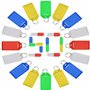 integrity.1 50pcs Etiquette d'identification de Porte-cles en Plastique Couleur variee Porte Étiquettes Cle à Bagages en Plastiq