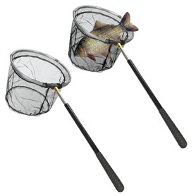 WIYETY Lot de 2 épuisettes de pêche télescopiques - Avec filet de pêche pliable - 150 cm - Accessoire de pêche en plein air - Po WIYETY Lot de 2 épuisettes de pêche télescopiques - Avec filet de pêche pliable - 150 cm - Accessoire de pêche en plein air - Po