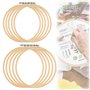 GOEDCH Cercles à Broder en Bambou: 10 Pièces Réglables