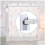 Gudemoore 30 Pcs Crochet Rideau Adhésifs, Plastique Support Tringle Rideaux Sans Percage, Accroche Rideau Autocollants pour les