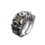 KONFEN Bague Ajustable Argent Homme
