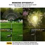 Moautodc Lampe Solaire Exterieur Jardin: 2 Pièces 120 LED Feu d'Artifice Fil de Cuivre, Eclairage Imperméables de Starburst Déco