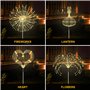 Moautodc Lampe Solaire Exterieur Jardin: 2 Pièces 120 LED Feu d'Artifice Fil de Cuivre, Eclairage Imperméables de Starburst Déco