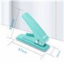 GELRHONR Perforatrice à papier à un seul trou, à faible force (trous de 0,6 cm), pour papier, aggloméré, cartes d'index (vert)