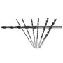 Nuzamas Forets hélicoïdaux extra longs 300 mm, ensemble de 7 outils en acier trempé à haute teneur en carbone 4-10 mm pour le pe