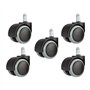 YIOVVOM Lot de 5 roues de rechange universelles pour chaise de bureau de 5