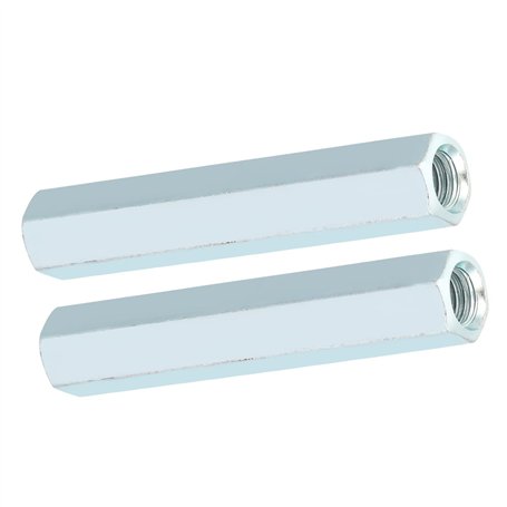 VOBOR Écrou Long M8 Inox 80 - Écrou de Tige Longue D'accouplement Hexagonal (2 Pièces)