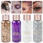 Mesybveo 4 Pièce Gel Paillettes Visage