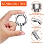 Mesybveo 5 Pièces M8 Boulon à Œil - Anneau de Levage en Acier Inoxydable 304 - Vis à Filetage Mâle, Forme de Bague Marin - Solid