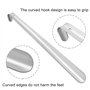 Xpieoyrm 2Pcs Chausse-pieds en Acier Inoxydable, Chausse Pied Metal avec Crochet Trou pour Toutes Tailles de Pieds, Poignée Conf