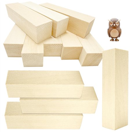 Xpieoyrm Blocs de Sculpture en Bois de Tilleul