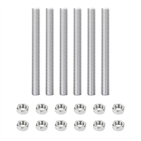 Lot de 6 tiges filetées M8 x 100 mm