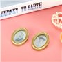 Wifehelper 2 Pcs/Set Maison De Poupée Miniature Cadre Ovale Cadre Photo Mini Encadré Image Couple Photos Décoration Murale Intér