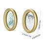 Wifehelper 2 Pcs/Set Maison De Poupée Miniature Cadre Ovale Cadre Photo Mini Encadré Image Couple Photos Décoration Murale Intér