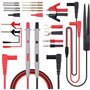 DollaTek Kit de cordons de mesure Multimètre électrique 21 en 1 Cordon de test avec pinces crocodile Sonde de test Câble multimè