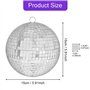QINERSAW Boule à Facettes à Suspendre 15cm Boule Miroir à Suspendre Boule à Facettes Disco Boule à Facette Miroir Boule à Facett