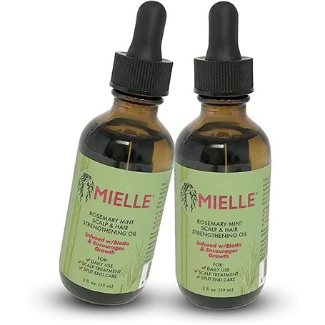 Mielle Organics Hair Products Lot de 2 huiles de croissance des cheveux au romarin et à la menthe 56
