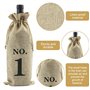 KLYNGTSK 10 PCS Sacs à Vin en Toile de Jute avec Cordon de Serrage Couverture de Bouteille de Vin en Toile Sacs à Vin Numéros Sa