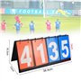 KLYNGTSK Tableau de Bord Score Plier Tableau d'Affichage Football 36.4 * 16.3cm Tableau de Bord Sportif Panneau Score Tennis Pan