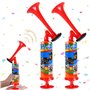 WIYETY Lot de 2 klaxons à air portables pour stade - Corne à air - Pompe à pression d'air portable - Corne de brume - Pour les f