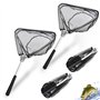WANDGU Lot de 2 épuisettes de pêche pliables avec long manche