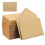 100 Pièces Enveloppe Kraft C6 Enveloppe Marron Petites Enveloppes Gommées Vintage 162 x 114 mm pour Enveloppe Cadeau Invitations