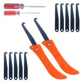 YCNNBC Le kit de retrait de mastic en silicone, composé de 10 couteaux en acier et de 2 tournevis, offre une solution de nettoya YCNNBC Le kit de retrait de mastic en silicone