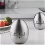Minuterie Cuisine Minuteur Forme de Oeuf Alarme de Rotation Mécanique Manuelle Kitchen Timer Acier Inoxydable pour La Cuisine Cu