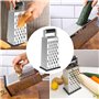 WinGluge 4 Côtés Rapeuse Legume Manuelle INOX, Râpe à Fromage, Cheese Grater, Polyvalente Zesteur Agrumes, Appareil pour Raper L