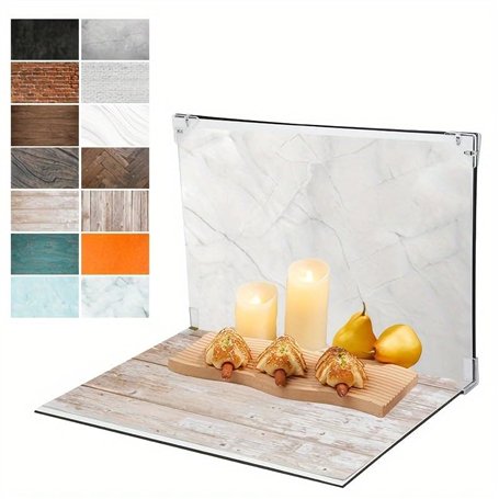 Kit de 7 Toiles de Fond pour Photographie Alimentaire : 7 pièces