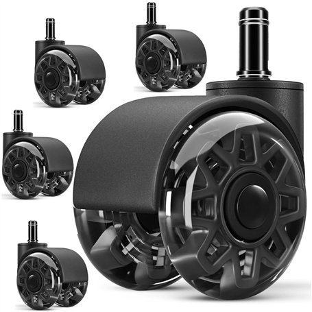 SaiXuan Lot de 5 Roulettes pour Chaise de Bureau