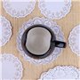 YKKJ Napperons Dentelle,Napperons Jetables en Papier 100 Pièces Dentelle Blanc du Papier Napperon Gâteau d'emballage Tapis de Pa
