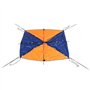Bateau Gonflable Parasol voilier auvent Toit auvent Toit Tente de pêche Parasol de Plage Bleu (4 Personnes)