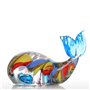 Tooarts Coloré Baleine Cadeau Ornement en Verre Figurine d'animal Soufflé Home Decor Multicolor