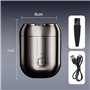 Horuili® Mini Electric Shaver, Rasoir électrique à double tête pour hommes, Mini rasoir électrique portable, USB Rechargeable, A