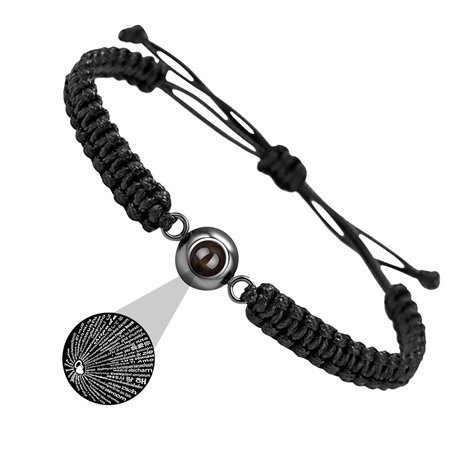 HASAIKA® Bracelet photo personnalisé avec image à l'intérieur