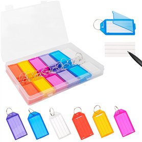 30 Pièces Porte Clés, Porte-clés Étiquetable Avec Des Étiquettes Supplémentaires, Étiquetage De Clé 5 Couleurs, Marqueur De Clé  30 Pièces Porte Clés