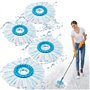 4 Pièces Têtes de Rechange Compatible avec Leifheit Clean Twist Disc Mop
