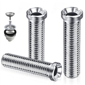SI SEN 3 Pièces Vis Creuse en Acier Inoxydable, Vis pour Panier D'Évier, Vis Creuse pour Évier de Cuisine 55 mm, pour Bouchon de SI SEN 3 Pièces Vis Creuse en Acier Inoxydable
