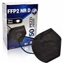 SIBILLA 50 Pièces Masque FFP2 Noir NR D avec Certifié CE0465