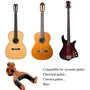Support mural pour guitare Neboic, Support mural pour guitare à verrouillage automatique, Support de guitare à base de bois dur,