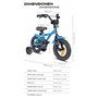 PROMETHEUS BICYCLES Velo Enfant 3 Ans Garcon vélo Fille 12 Pouces a Roulette pour 3 a 5 Ans - BMX en Bleu