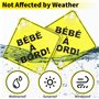 Lot de 2 panneaux d'avertissement bébé à bord pour voiture - 12,5 cm - Autocollant de voiture avec double ventouses - Autocollan