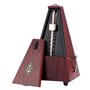 TAMUME Rouge Antique Cru Pyramide Style Renforcé plastique Metronome 40-208 BPM Tempo Minuteur Musique Intégré Avec Bell et Méca