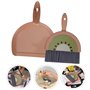 BOBOZHONG Ensemble de Pelle et Balayette,Ensemble de Brosses de Table Portables, Mini Pelle à Poussière avec Balai,Brosse de Tab