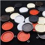 Allazone 45 PCS Bois Pendentif Plateaux Rond 25 MM 5 Couleur Supports Pendentif, Corde de Cire Noire et Boucle de Suspension pou