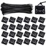 Viaky Lot de 120 attaches de câble carrées auto-adhésives de 20 cm